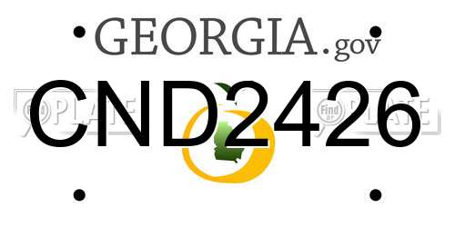 CND2426 Georgia License Plate
