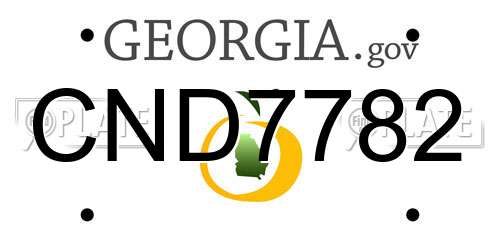 CND7782 Georgia License Plate