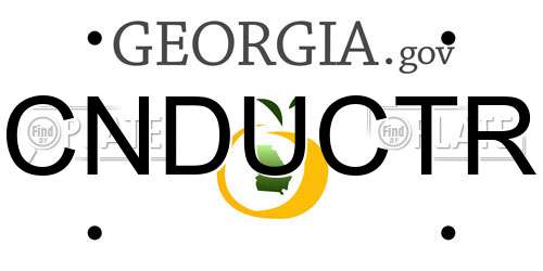 CNDUCTR Georgia License Plate