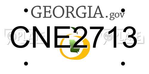 CNE2713 Georgia License Plate