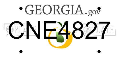 CNE4827 Georgia License Plate