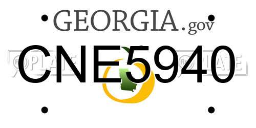 CNE5940 Georgia License Plate