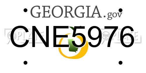 CNE5976 Georgia License Plate