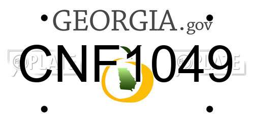 CNF1049 Georgia License Plate