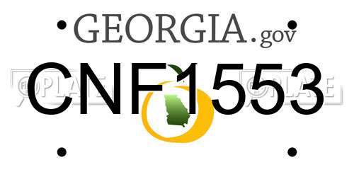 CNF1553 Georgia License Plate