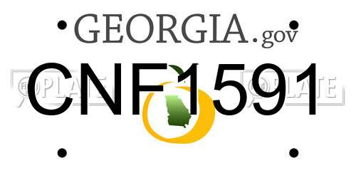 CNF1591 Georgia License Plate