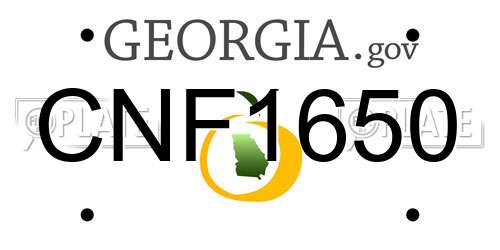 CNF1650 Georgia License Plate