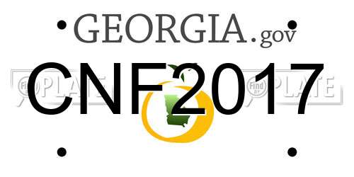 CNF2017 Georgia License Plate