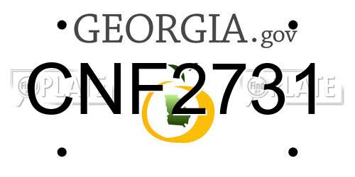 CNF2731 Georgia License Plate