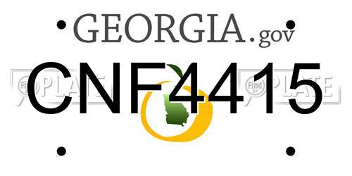CNF4415 Georgia License Plate