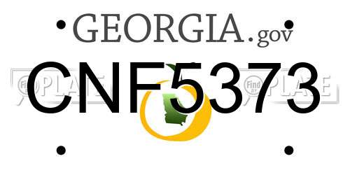 CNF5373 Georgia License Plate