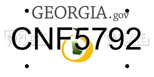 CNF5792 Georgia License Plate