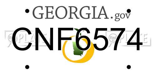 CNF6574 Georgia License Plate