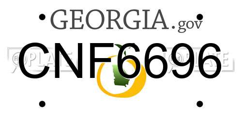 CNF6696 Georgia License Plate