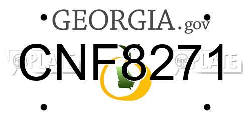 CNF8271 Georgia License Plate