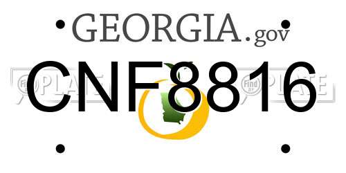 CNF8816 Georgia License Plate