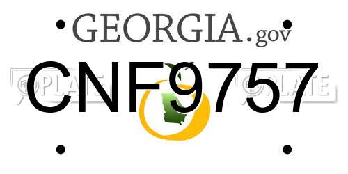 CNF9757 Georgia License Plate