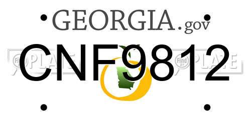 CNF9812 Georgia License Plate