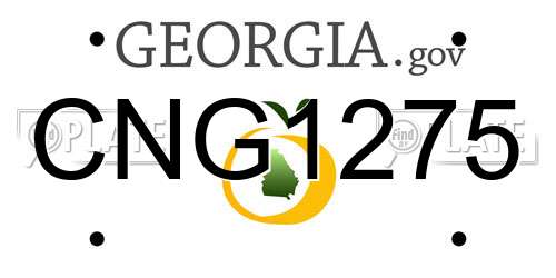 CNG1275 Georgia License Plate