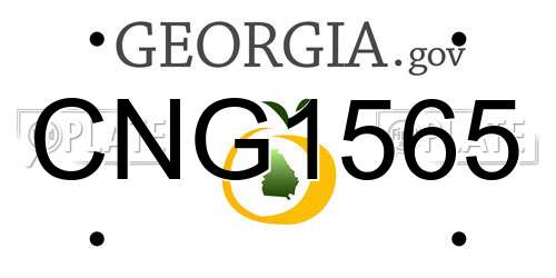 CNG1565 Georgia License Plate