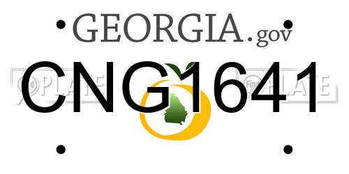 CNG1641 Georgia License Plate