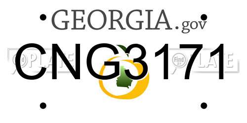 CNG3171 Georgia License Plate