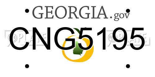 CNG5195 Georgia License Plate