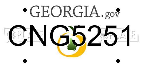 CNG5251 Georgia License Plate