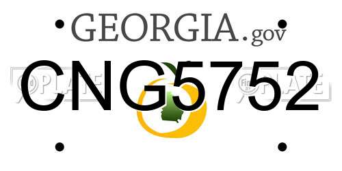 CNG5752 Georgia License Plate