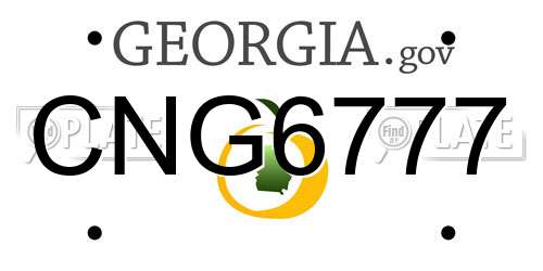 CNG6777 Georgia License Plate