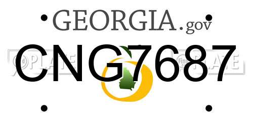 CNG7687 Georgia License Plate