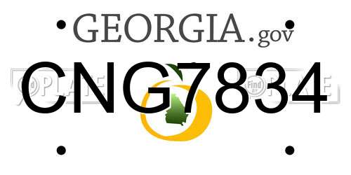 CNG7834 Georgia License Plate