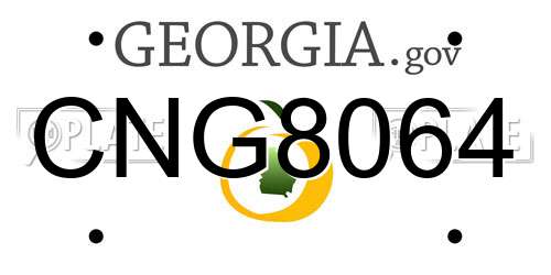 CNG8064 Georgia License Plate