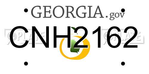CNH2162 Georgia License Plate