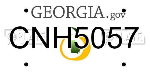 CNH5057 Georgia License Plate