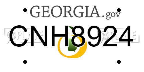 CNH8924 Georgia License Plate