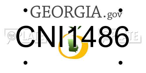 CNI1486 Georgia License Plate