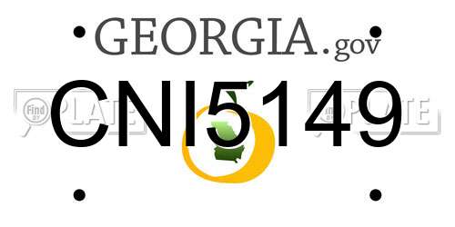 CNI5149 Georgia License Plate