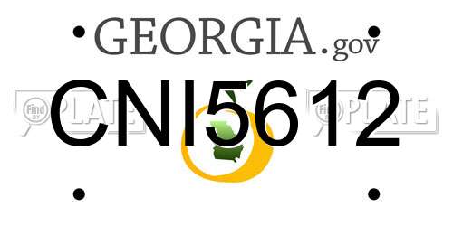 CNI5612 Georgia License Plate