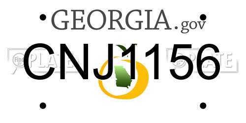 CNJ1156 Georgia License Plate