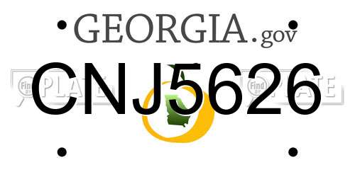 CNJ5626 Georgia License Plate