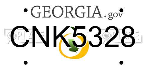CNK5328 Georgia License Plate