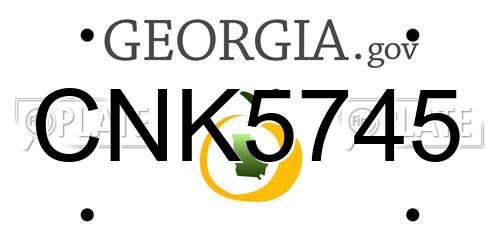 CNK5745 Georgia License Plate