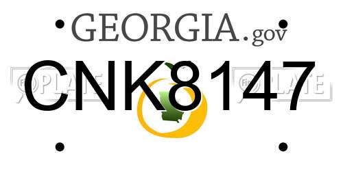 CNK8147 Georgia License Plate