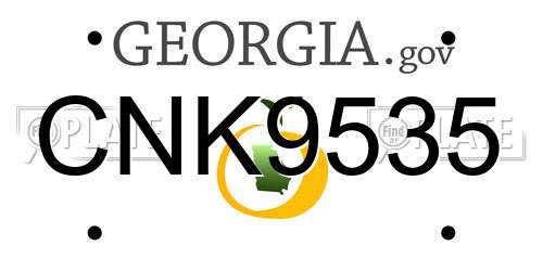 CNK9535 Georgia License Plate