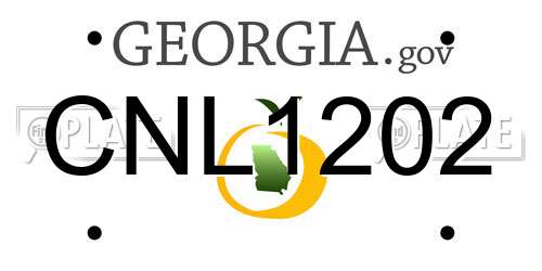 CNL1202 Georgia License Plate