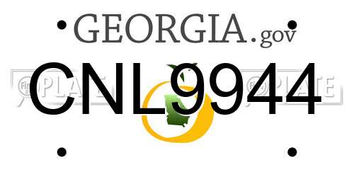 CNL9944 Georgia License Plate