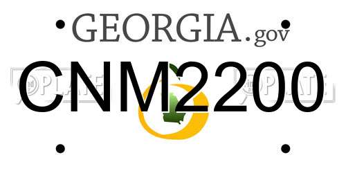 CNM2200 Georgia License Plate