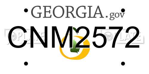 CNM2572 Georgia License Plate