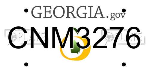 CNM3276 Georgia License Plate